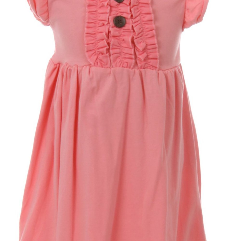 Little Girls Toddler Dress Cap Sleeve Ruffle Casual Daily School outfit Blouse - Picture 2 of 5